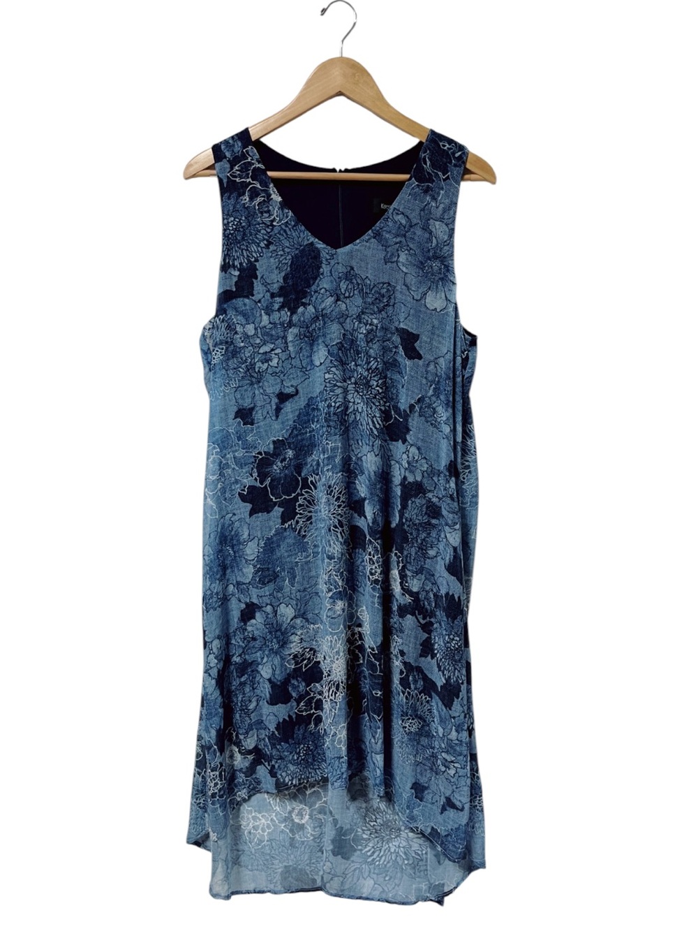 KAREN KANE Sleeveless Blue Floral Shift Dress Women’s XL - Picture 2 of 14